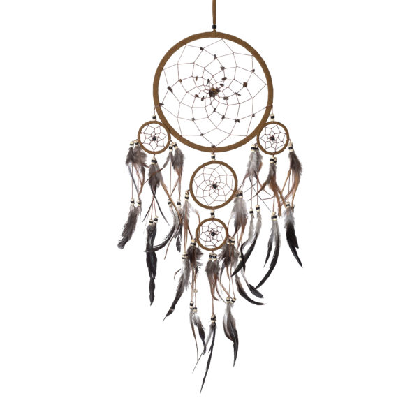 Brown Dream Catcher With Tiger Eye Stone