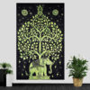 ELEPHANTTREETAPGREEN2 Elephant Tree Of Life Wall Hanging