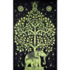 ELEPHANTTREETAPGREENWHITEBACK Elephant Tree Of Life Wall Hanging