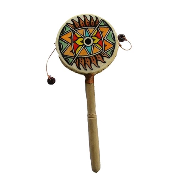 Hand Painted Maraca, Tribal Motifs