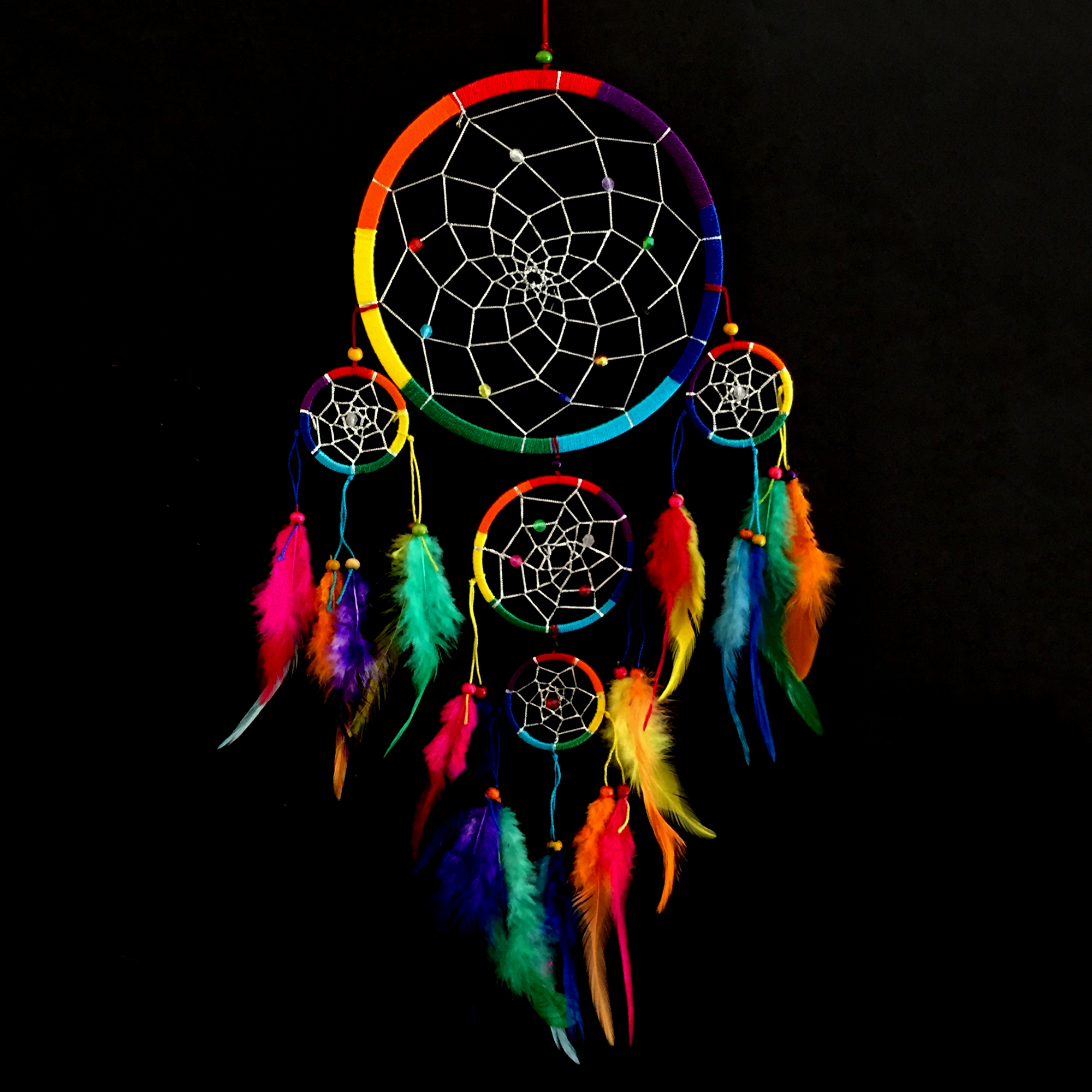 Multi Color Rainbow Dream Catcher