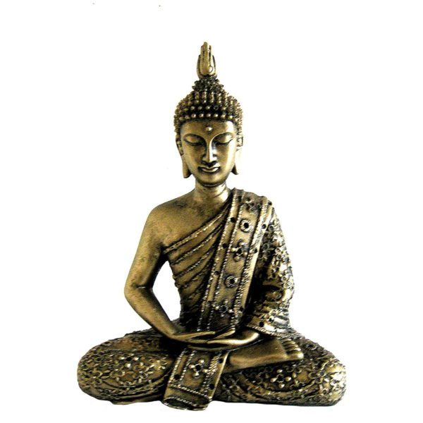 Thai Buddha Statue, Bronze Finish