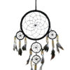 Mandala Dream Catcher With Black Feathers