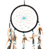 Black Dream Catcher With Turquoise Stone, Traditional Style