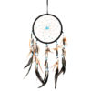 Black Dream Catcher With Turquoise Stone, Traditional Style