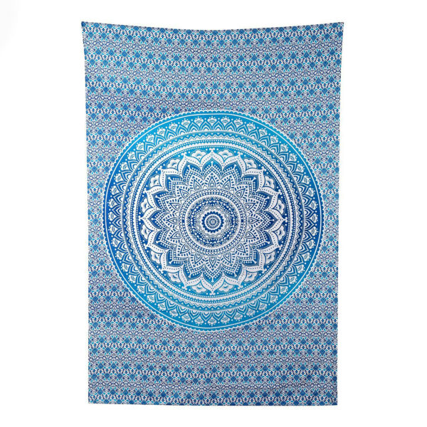 Blue Mandala Tapestry