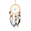 Brown Dream Catcher With Turquoise Stone, Traditional Style