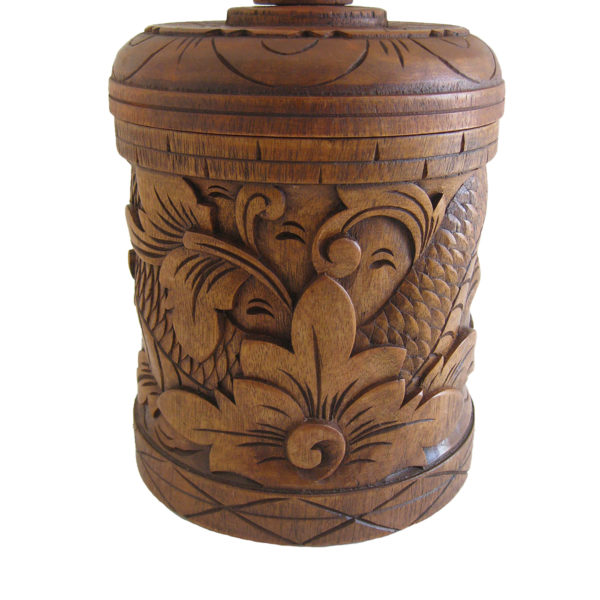 Wood Carved Dragon Keepsake Decorative Box