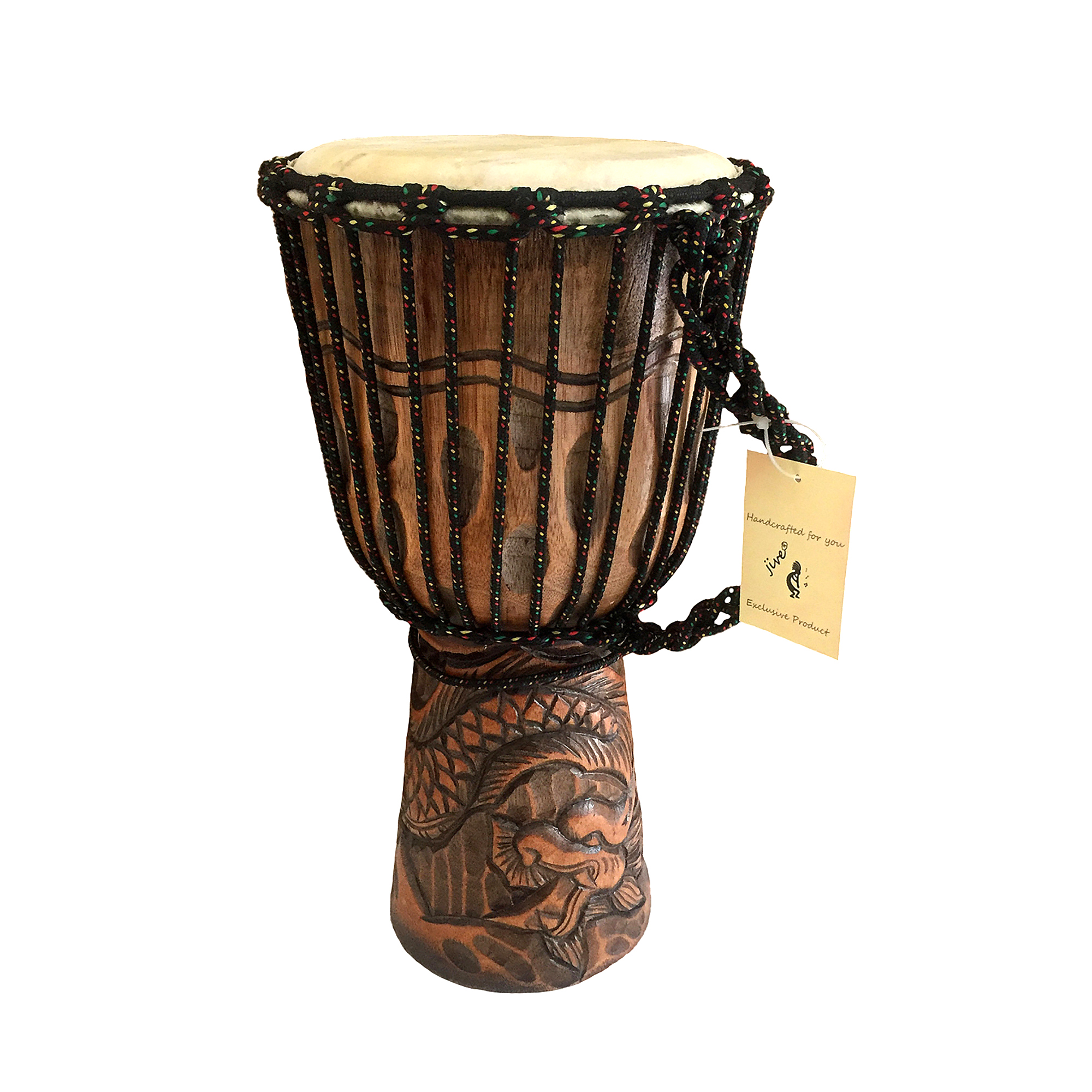 Dragon Power Drum, Deep Carved Djembe
