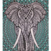Regal Elephant Tapestry, Woven In Cotton
