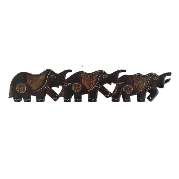 Elephant Family, Wooden Wall Hanging