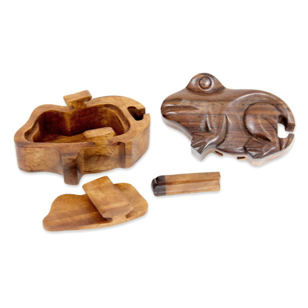 Frog Puzzle Box, Hand Crafted