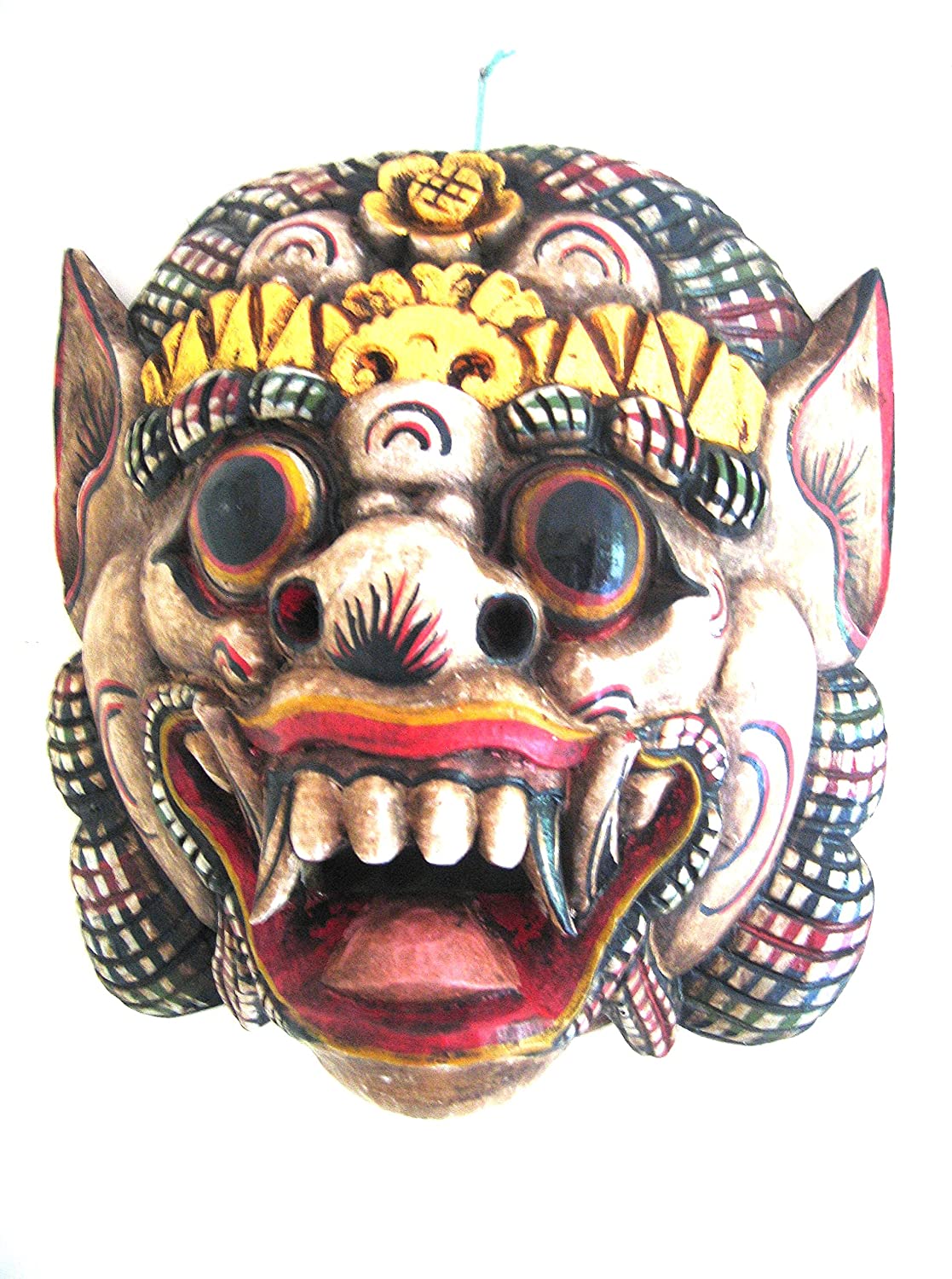 OMA - Barong Mask African Wall Hanging Protector Against Evil Mask- XL Size Federal Trademark Brand