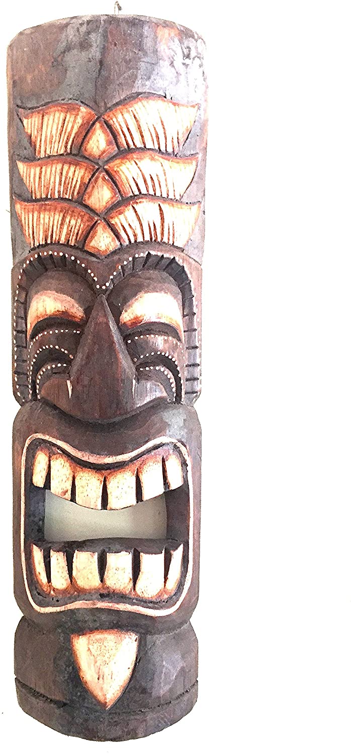 OMA African Tiki Mask Wall Hanging Decor God of Prosperity and Happiness, Large 20 Brand"