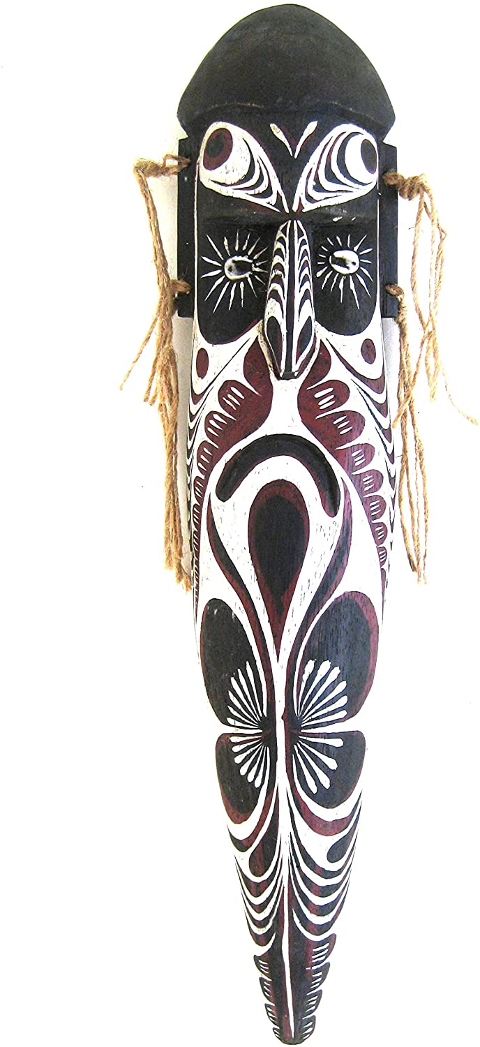 OMA African Mask Wall Hanging Good Luck Fortune Mask African Polynesian Decor, Large 20 Brand"