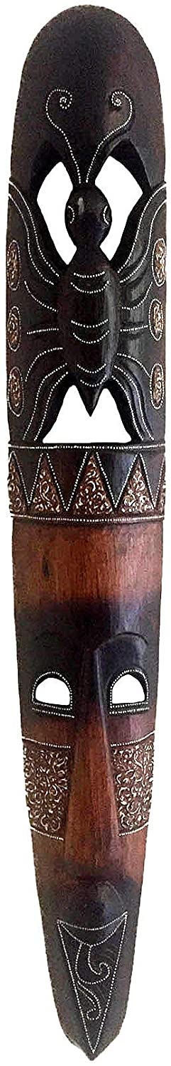 OMA African Mask Wall Hanging Africa Decor Nature Butterfly Mask -XL, Collector's Item Brand