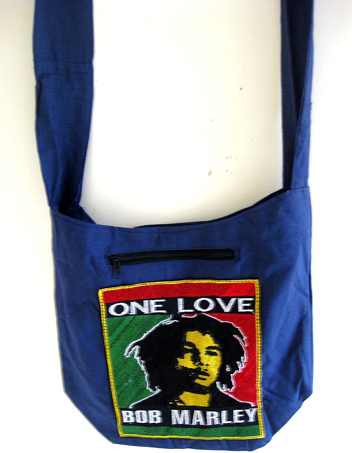 OMA BM Rasta Jamaican Cotton Handbag, Shoulder Crossbody Boho Bag, Purse