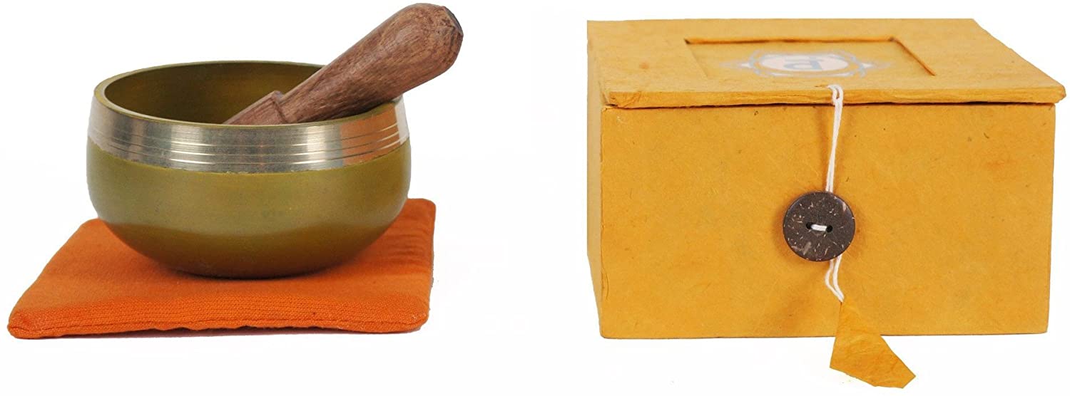 JIVE Tibetan Singing Bowl Palm Size SACRAL Chakra Premium Singing Bowl Gift Set SACRAL Chakra - JIVE FEDERAL TRADEMARK BRAND