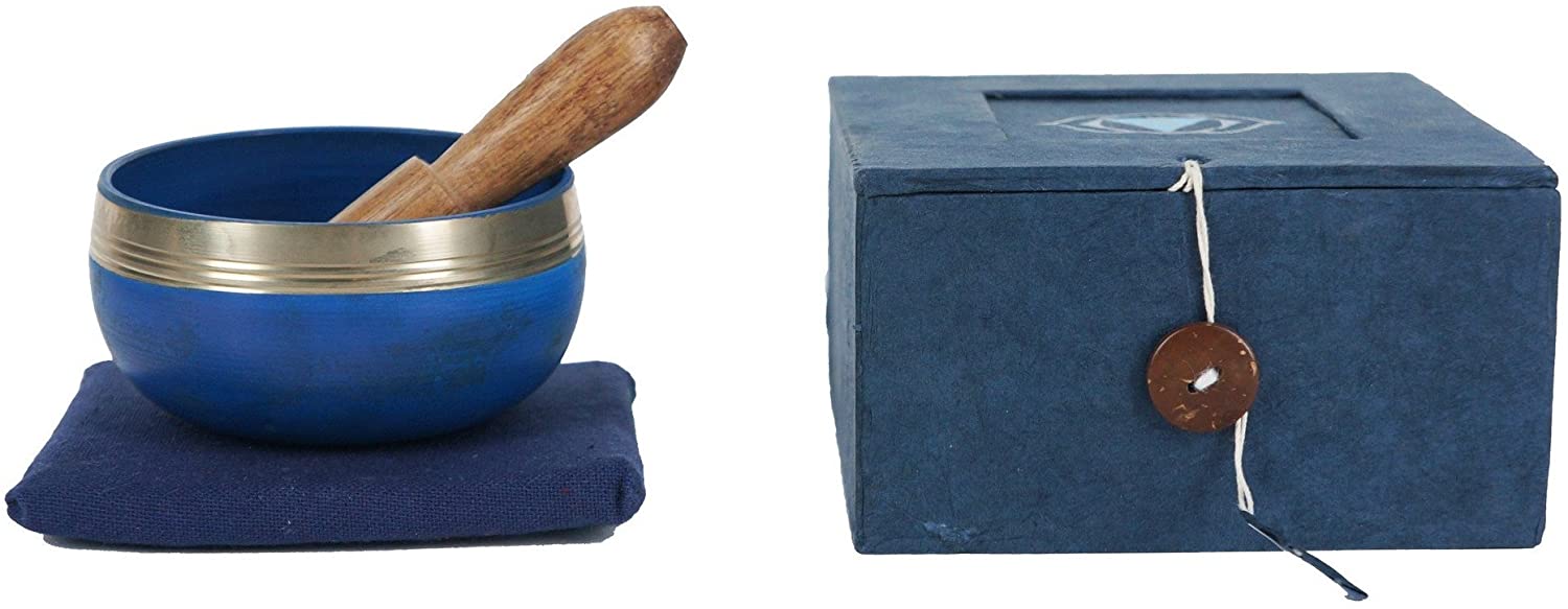 JIVE Tibetan Chakra Singing Bowl Set Palm Size Third Eye Chakra Singing Bowl - Premium Quality