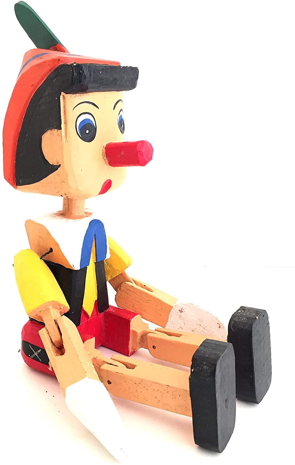 OMA Pinocchio Statue Shelf Sitter Figurine Wood Carved & Hand Painted Brand