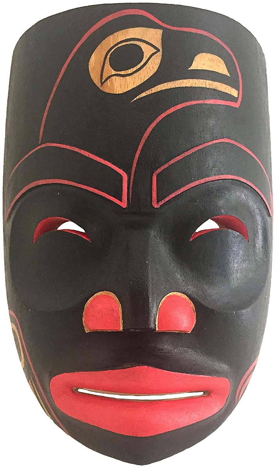 OMA Native American Wall Decor Art Brave Eagle Spirit Blessing Protection Mask - Hand Crafted Solid Wood- Premium Quality