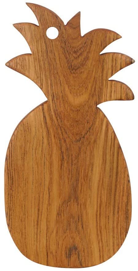 OMA Pineapple Cutting Board Solid Teak Wood Serving Platter Chopping Board Premium Quality Large Size