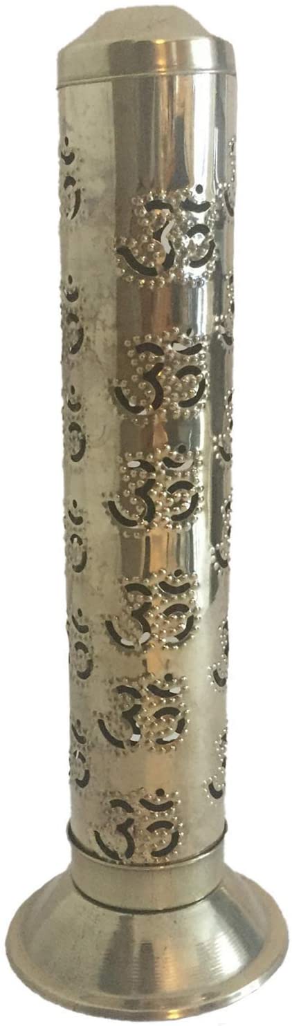 OMA Brass Incense Holder Burner for Sticks OM Design Table Top Incense Tower Holder