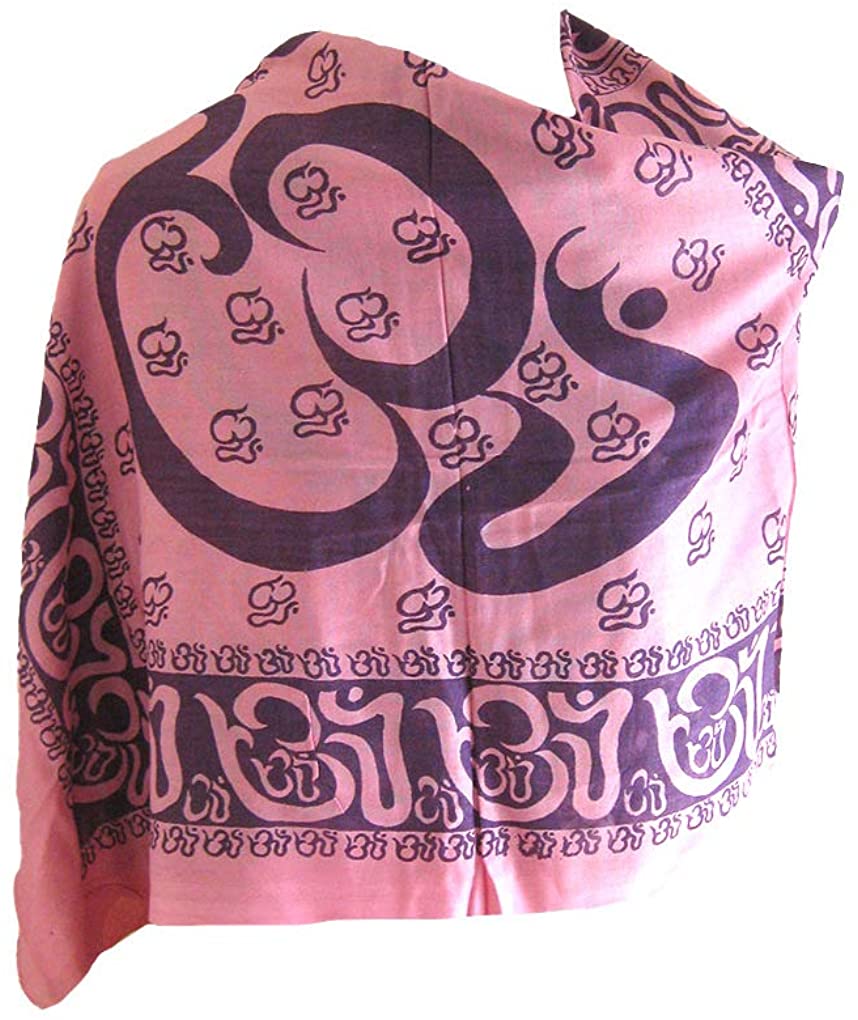 Oma Om/Ohm Mantra Yoga Cotton Altar Cloth Prayer Shawl Tapestry LARGE SIZE
