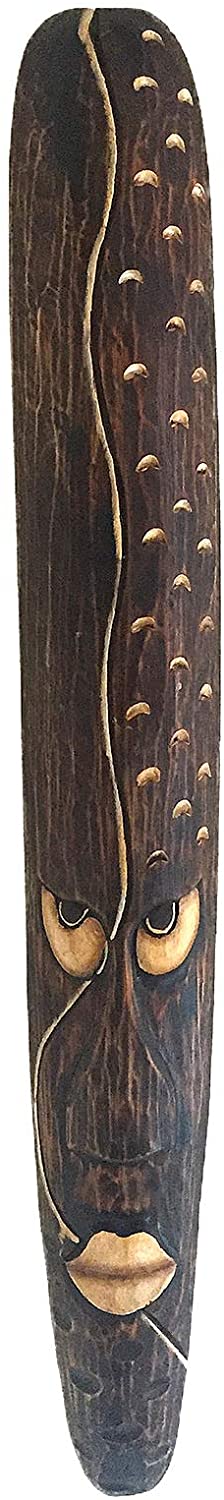 OMA African Mask Wall Hanging Decor for Love & Fortune Wood Carved Brand (40