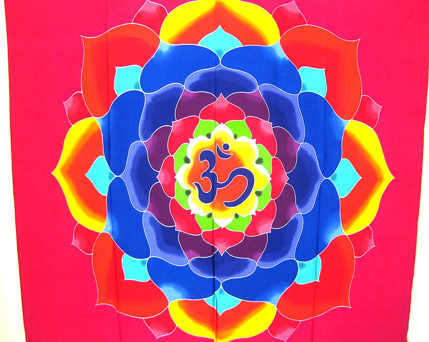 OMA Beautiful Holy OM Sign Mandala Hand Batik Tapestry Wall Hanging Chakra Yoga Design Federal (TM) Brand
