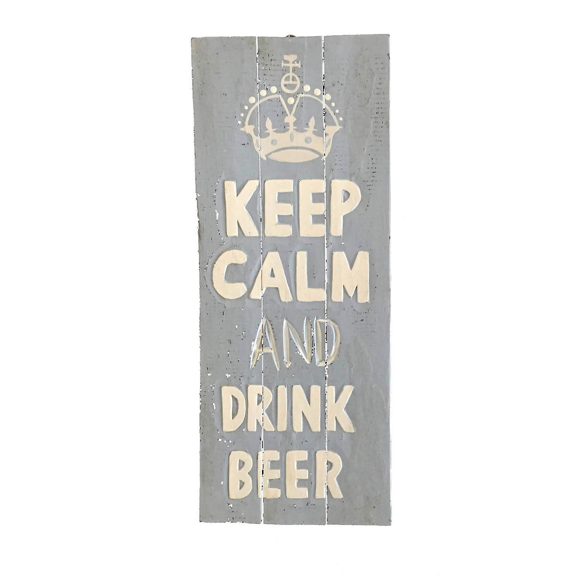 Keep Calm And Drink Beer Wooden Bar Sign