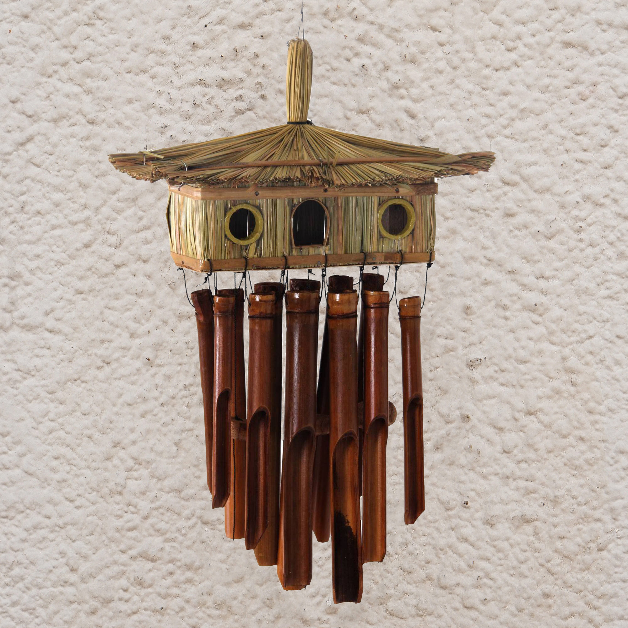 Bamboo Tiki Hut Wind Chime