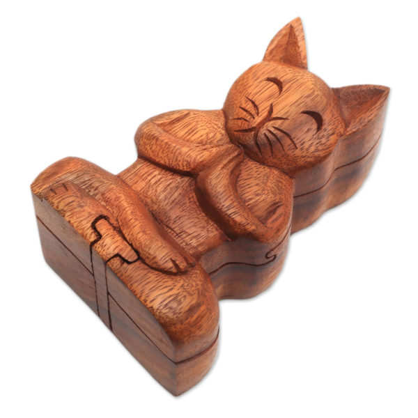 Namaste Meditation Cat Puzzle Box