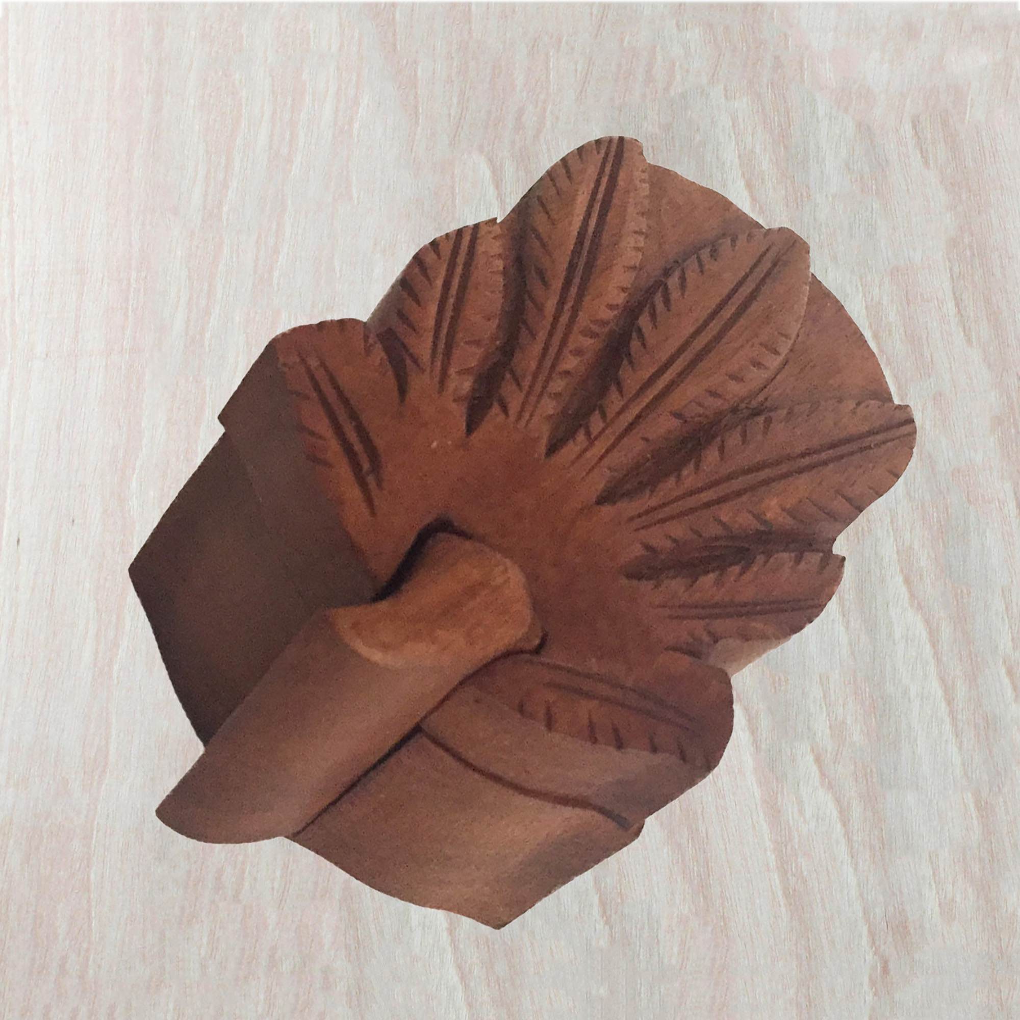 Hemp Leaf Cannabis Puzzle Box, Hand Carved