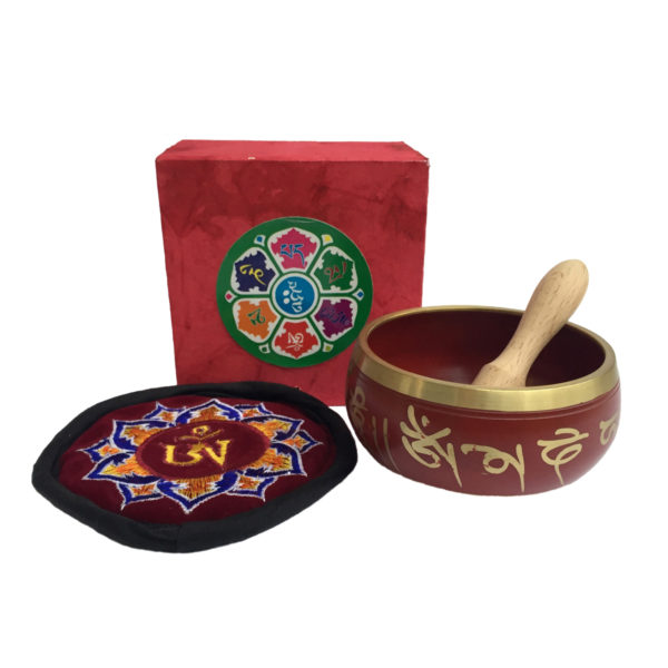 Tibetan Singing Bowl Set - Holy Mantra Design