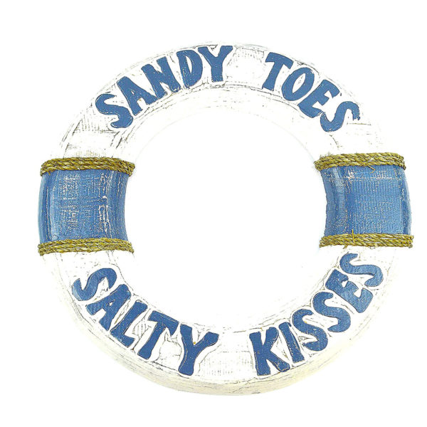 Sandy Toes Salty Kisses Lifesaver Buoy Wall Sculpture