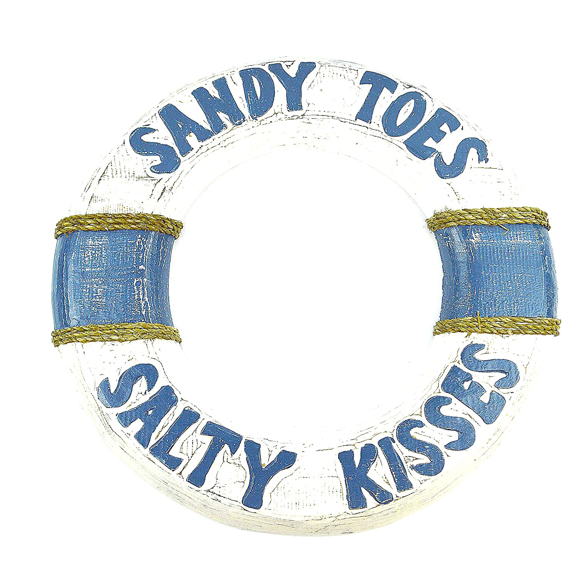 Sandy Toes Salty Kisses Lifesaver Buoy Wall Sculpture