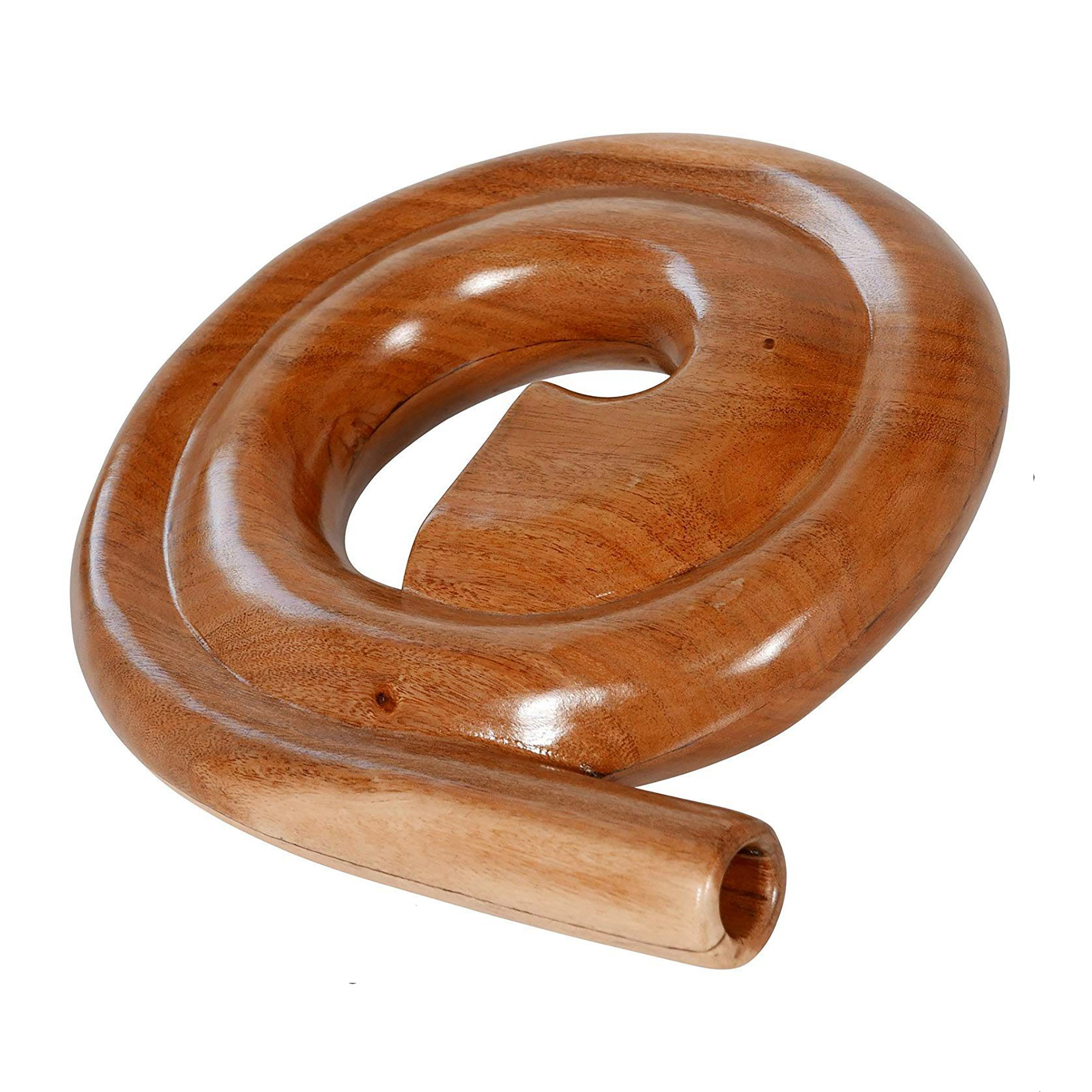 Spiral Shaped Didgeridoo, Solid Mahogany