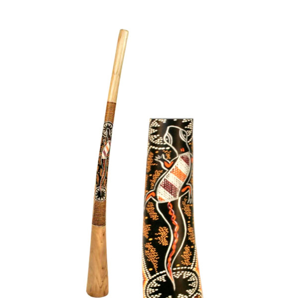 Teak Wood Didgeridoo, Hand Painted - Assorted Motifs