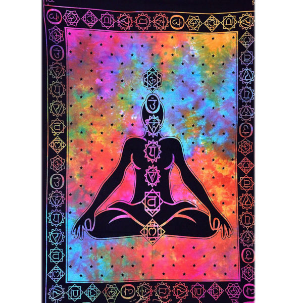 Chakra Meditation Tie Dye Wall Hanging