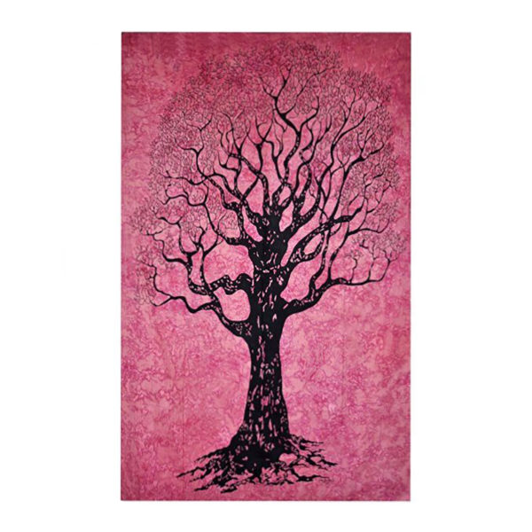 Pink Tree Of Life Wall Hanging Tapestry