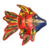 Hand Painted Fish Wall Decor, Metal