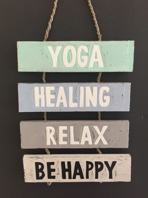 Positive Healing Yoga Wall Sign