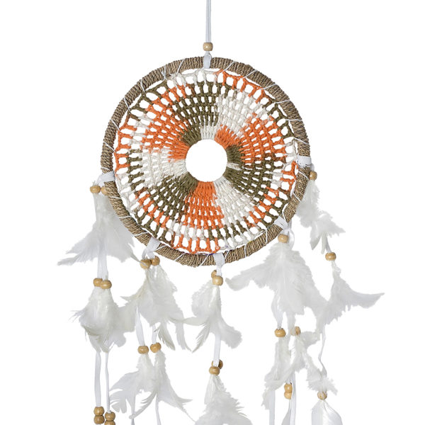 Brown Boho Dream Catcher, Crochet And Lace