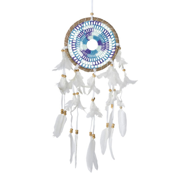 Blue Crochet Dream Catcher, Boho Style