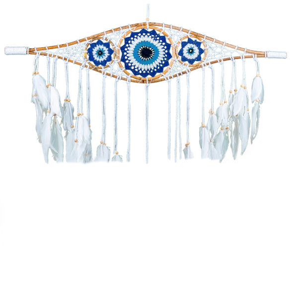 Evil Eye Dream Catcher, Crochet Lace
