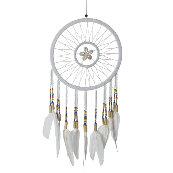 Shaman White Dream Catcher With Cowrie Shells