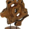 Eva Modern Teak Sculpture