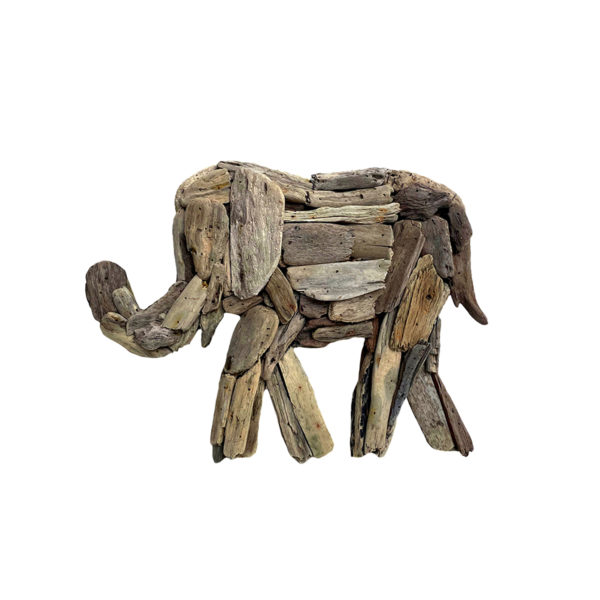 Marching Elephant Wall Decor, Driftwood