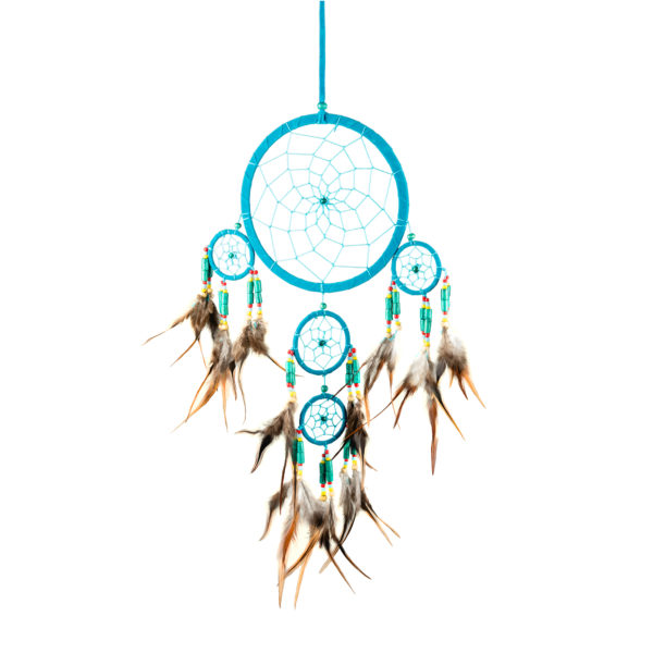 Turquoise Blue Dream Catcher, Mandala Style